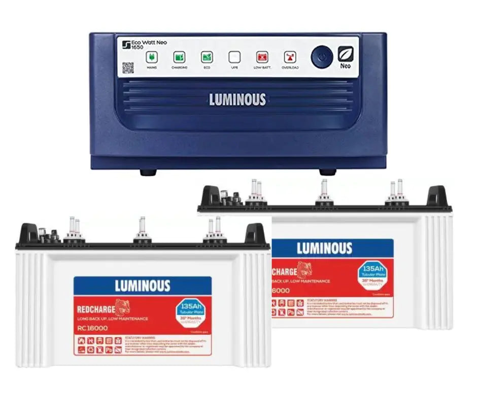 Luminous Inverter Double Battery set Combo Eco watt 1650 RC 16000