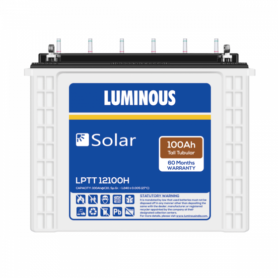  Luminous Solar Battery 100 Ah – LPTT12100H Battery Estore by batteryestore sold by Battery EStore