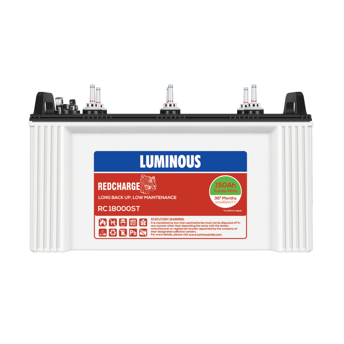 Luminous Inverter Battery Set Combo Zelio 1100 RC18000ST+TROLLEY