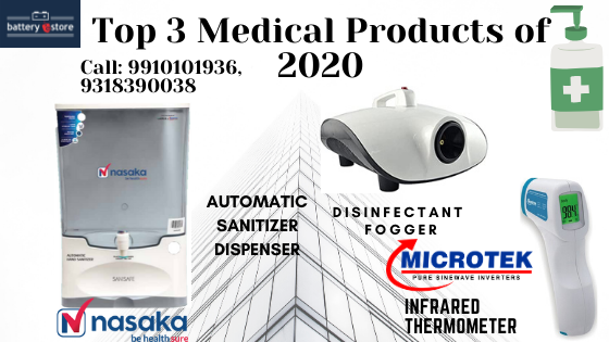 Nasaka automatic sanitizer dispenser, Microtek Infrared Thermometer