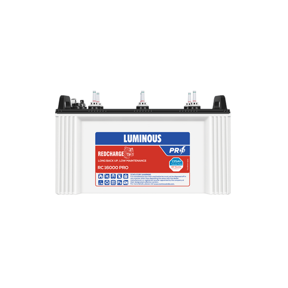 Luminous inverter battery rc 16000 pro 135 ah