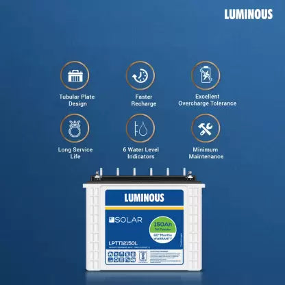Luminous solar battery 150 ah lptt12150l best dealer price delhi