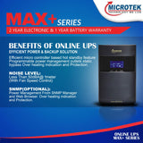 Microtek Online ups 3 kva inbuilt battery max+ 