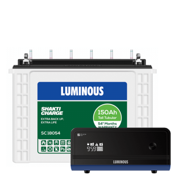  Luminous Inverter Zelio 1100 + Battery SC 18054 Battery Estore by batteryestore sold by Battery EStore